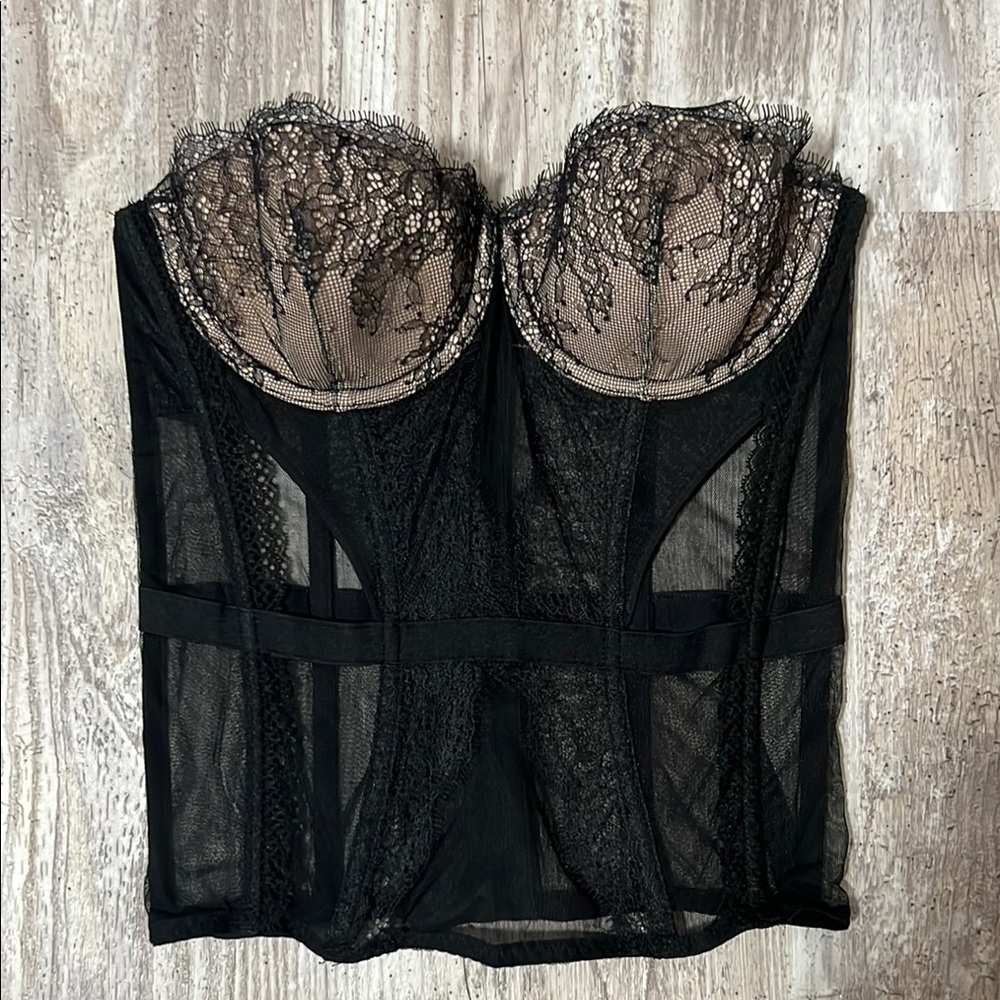 Victoria's Secret Black Lace Chemise